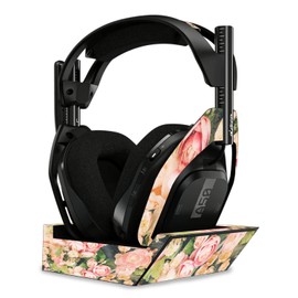 MightySkins Glossy Glitter Skin Compatible with Astro A50 Wireless Headphones + Base Station (Gen 4) - Faded Roses | Protective, Durable High-Gloss Glitter Finish | Easy to Apply | Made in The USA
