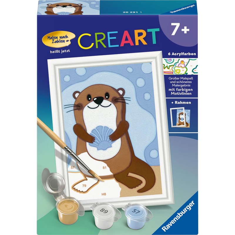 Ravensburger CreArt 20291 - Happy Otter - Painting by Numbers