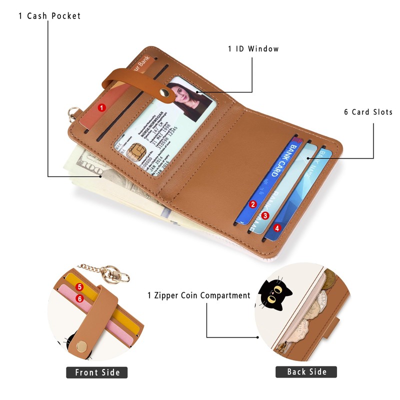 Airkit Small Wallets Woman RFID Blocking PU Leather Credit Card