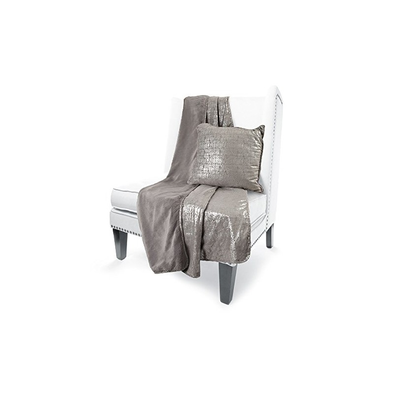 Little Giraffe Luxe Lustre Rain Throw - Charcoal