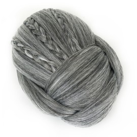 IMISSU Frauen geflochtene Chignon Tänzer Haarabdeckung Donut Haarteile Haargummis Perücke Clips für Hochsteckfrisur (Grau)