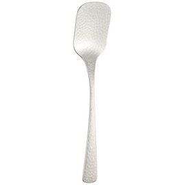 Nagao Japanese and Western Eclectic Ice Cream Spoon, 5.2 inches (13.3 cm), 18-8 Stainless Steel, Hammered Made in Japan