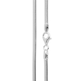 Beads R Us - Solid Sterling Silver 3mm Snake Chain Charm Necklace with Lobster Clasp 50cm long (20 inches), Compatible with all Beads, Charms, Clips and Stoppers.