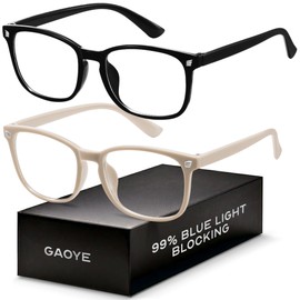 Gaoye Blue Light Blocking Glasses - Fashion Square Fake Eyeglasses, Anti UV Ray Computer Gaming Glasses, Blue Blockers Glasses for Women/Men