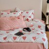 Nayoroom Bed Linen 135 x 200 cm White with Pink