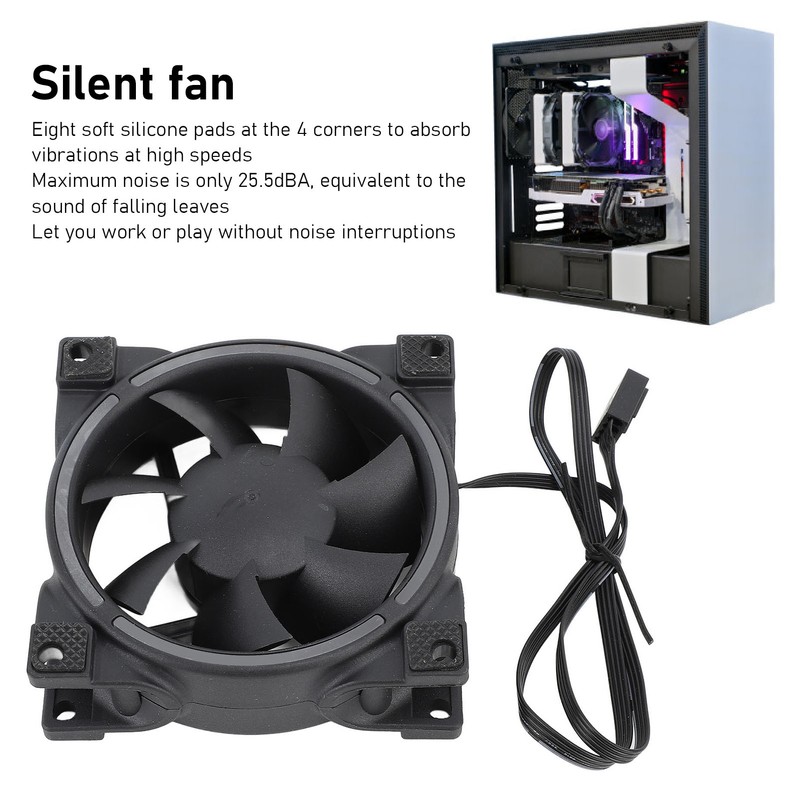 80mm PWM Case Fan Efficient Silent MFDB Dynamic Pressure Bearing