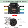 Ruibapa 7 Pin Round to 7 Pin RV Trailer Adapter,7
