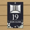 Custom Signs Solar Illuminated Modern Anthracite House Number Sign 24cm