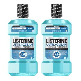 Listerine Ultraclean - Enjuague bucal antiséptico para el cuidado bucal, tecnología Everfresh para ayudar a combatir el mal aliento, gingivitis, placa