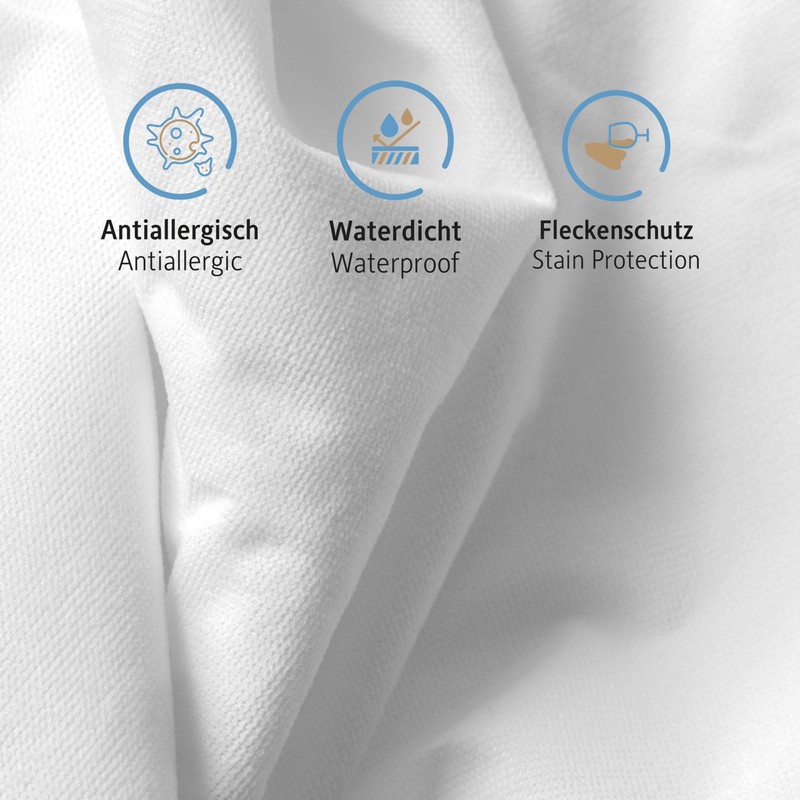Komfortec Waterproof 140 x 200 cm Mattress Protector, Mattress Topper,