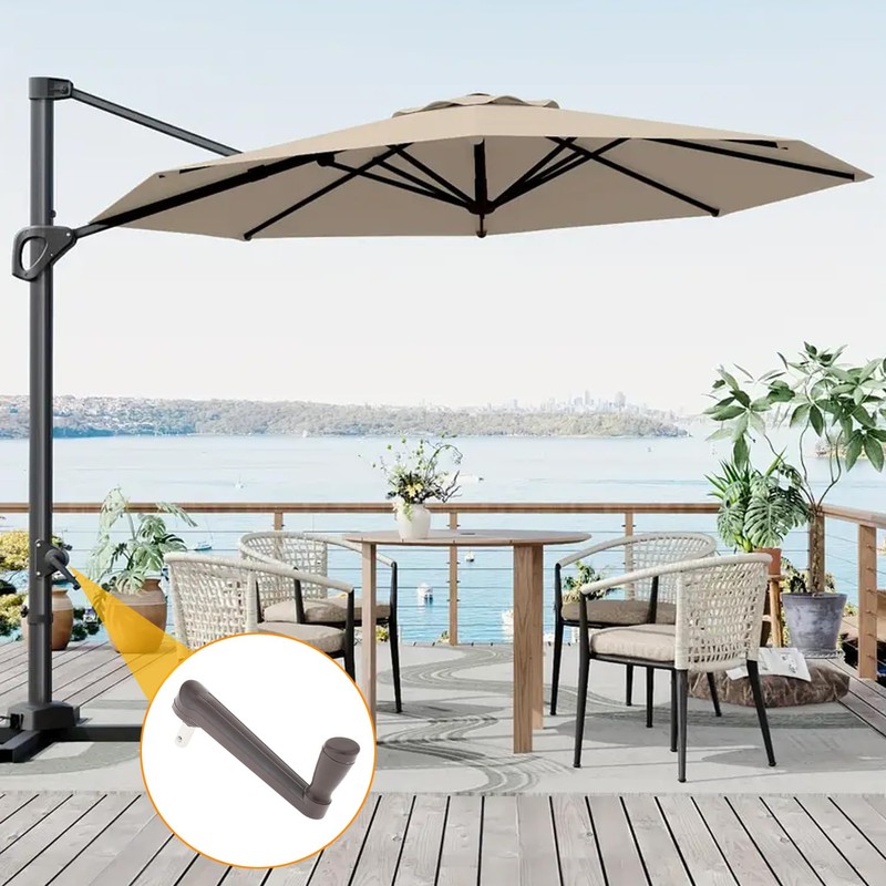 Ompinda Patio Umbrella Handle, Outdoor Universal Parasol Crank Handle Replacement