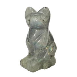 Manekieko Natural Moonstone Crystals and Healing Stones, 50 mm Bag, Carved Figures, Collectibles, Room Decor