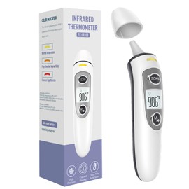 Ear Thermometer for Adults and Kids, Digital Accurate Ear and Forehead Thermometer with Fever Alarm, 1 Second Fast Result, Easy to use, 2 in 1 Mode