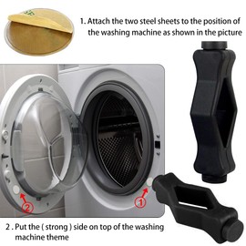 Jetcloud Washer Door Prop Removable Front Load Washing Machine Door Prop, Avoid Holdy Moldy to Prevent Odors for Washing Machine Drying Washer(Black)