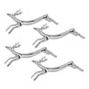 4PCS Cutlery Rest Silver Chopstick Stand Electroplated Polished Zinc Alloy