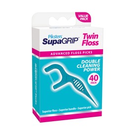 Piksters SupaGRIP Twin Floss Picks (Pack of 40)
