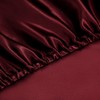 P Pothuiny 6 Pieces Full Satin Sheets Luxury Silky Burgundy