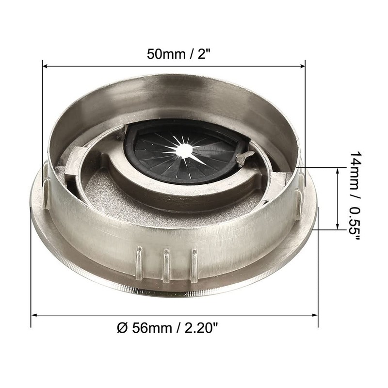 uxcell Cable Hole Cover, 2Inch/50mm Zinc Alloy Desk Wire Cord