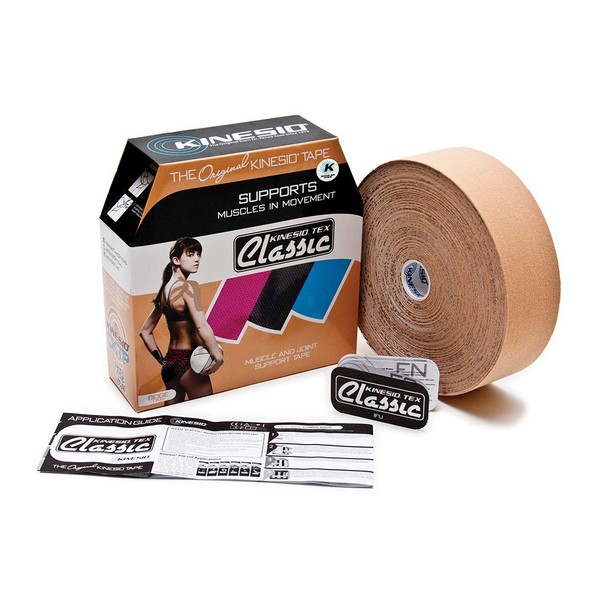 Kinesio Taping - Elastic Therapeutic Athletic Tape Tex Classic - Bulk Roll - Beige – 2 in. x 103 ft