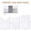 Pauwer Bathroom Rug Set - 3 Piece Shower Mats with