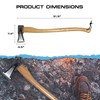 Prandi Axes C45 Forged Carbon Steel Axe with Splitting Wedge