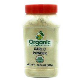 Organic Garlic Powder | 8 oz (226g) | USDA Organics and Non-GMO Verified Project Approved | Product of India | 100% Raw and Natural | Resealable Kraft Bag by SHOPOSR