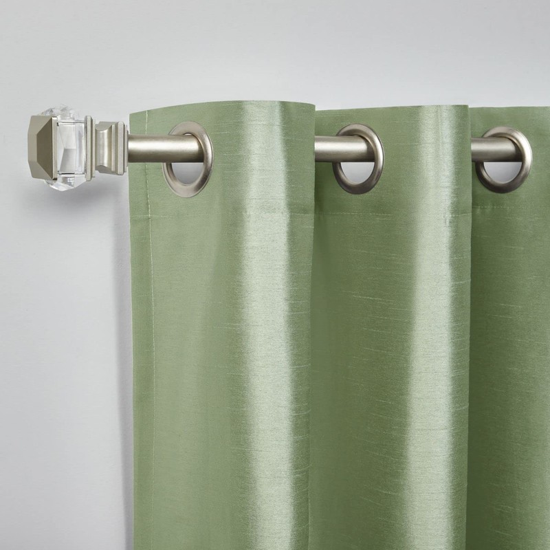 Exclusive Home Chatra Faux Silk Grommet Top Curtain Panel Pair,