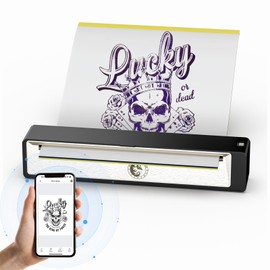 Wormhole Tattoo Wormhole Tattoo Stencil Printer, Wireless Bluetooth Tattoo Printer with 2500mAh Battery, Portable Tattoo Thermal Copier Machine Compatible with Smartphones & PC N202007