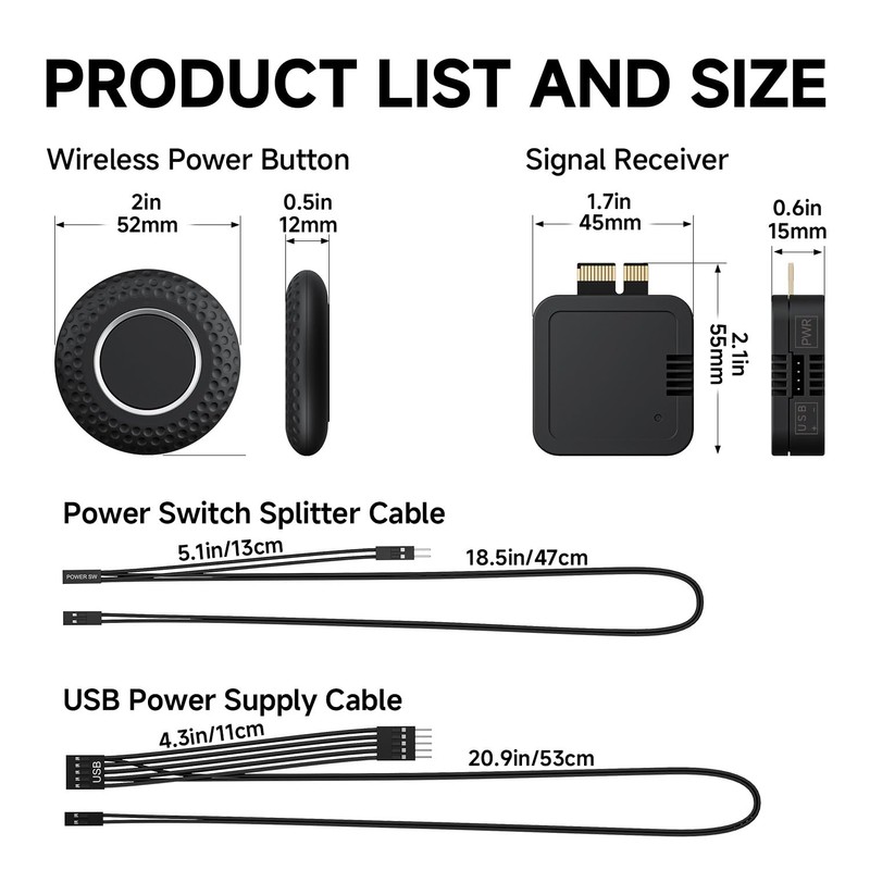 Wireless PC Power Button, Remote PC Power Switch with PCIE