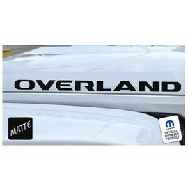 Decal Mods Jeep Gladiator Overland Hood Graphic Decal/Sticker fits Jeep Wrangler JL JT (2018-2024) Black Matte - CBM (Set of 2) | SJ8Y9
