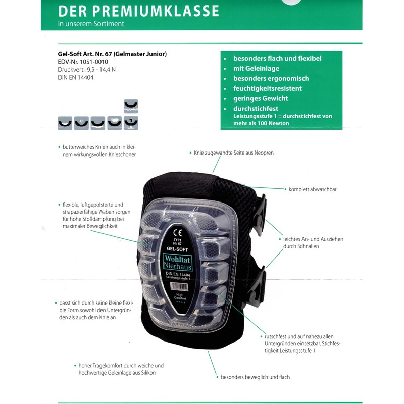 Nierhaus Gelmaster Junior Gel Soft No. 67 Knee Pads