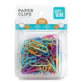 Pen Bear Paper Clips, 100Pcs Paper Clips, Assorted Colored Coated
