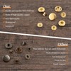DEVPSISR 20 Set Leather Snap Fasteners Kit, Press Studs with