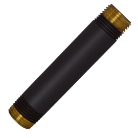 Westbrass D12104-62 ½” x 4" IPS Brass Pipe Nipple, Matte Black