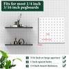 PEKGRIL 17X8 Inch Large Pegboard Shelves Set of 4, Metal