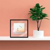 Frametory, Floating Picture Frame 8x8 - Black Aluminum Metal Photo