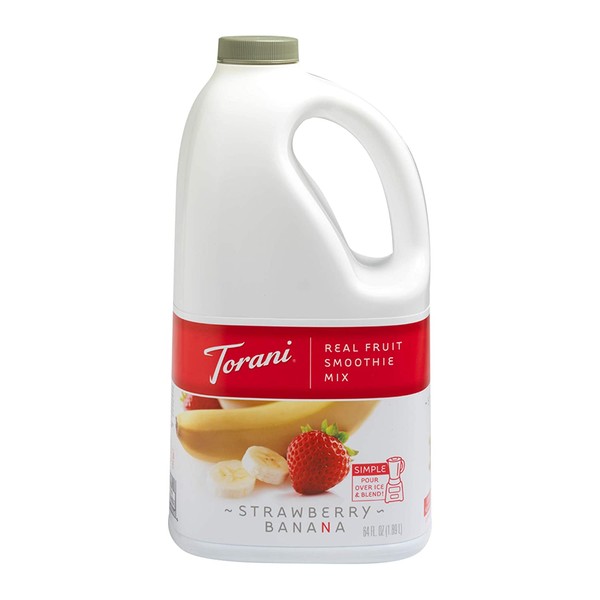 Torani Real Fruit Smoothie Mix, Strawberry Banana, 64 Ounce