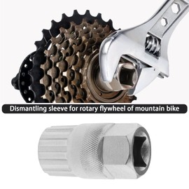 eMagTech Bicycle Freewheel Remover Mountain Bike Lock Ring Removal Tool Compatible with Shimano Compatible with Sunrace and Other 12 Grooves Free Wheels