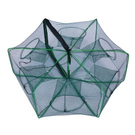 Fish Net Crab Net Crab Basket Sweetfish Spiny Shrimp Fishing Gear Crab Ami Folding Net, Basket Overlay, 6 Holes, Height 10.2 inches (26 cm), Medium Size