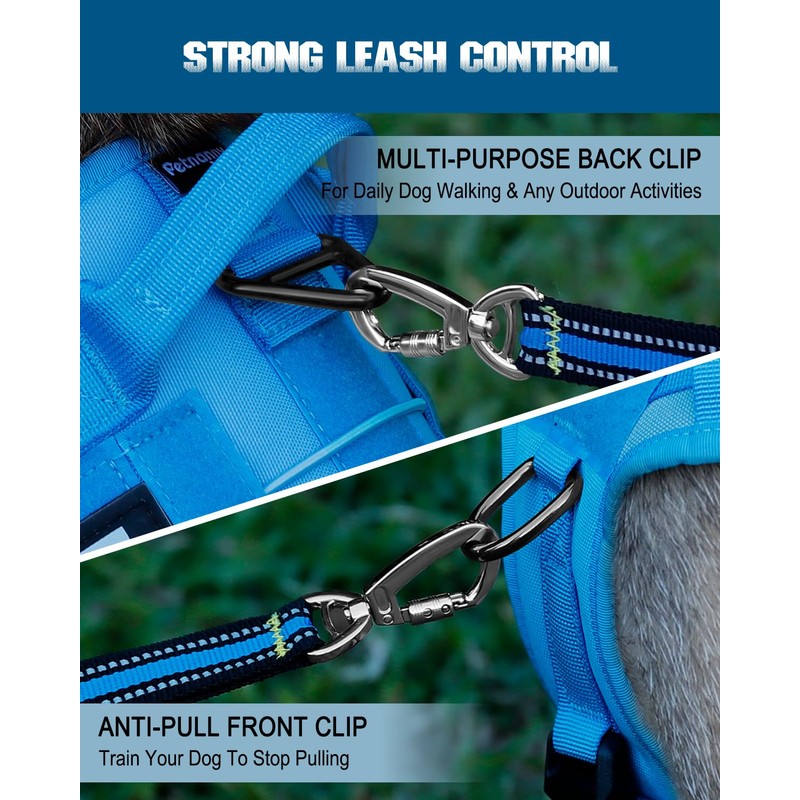 PETNANNY Tactical Service Dog Vest - No-Pull Emotional Support Harness