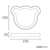 tak JTN-0110-OR Kids Dish Plate Bear Children's Plate Orange 7.5