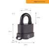 YALE Y221B/52/125/1 - Brass Closed Shackle Padlock (51mm) - Black