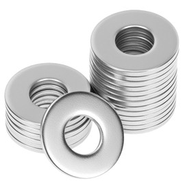 QWORK® 20PCS M8 x 20mm Washers, 304 Stainless Steel Flat Repair Washer, for Screws & Bolts