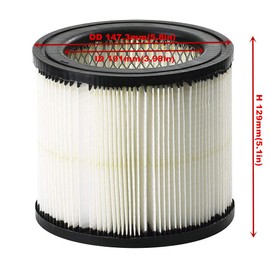 MODRIAN 17909 Replacement Cartridge vacuum filter fits for Craftsman 9-17909 General Purpose Wall Vac replacement Filter fits Only 9-17775 Vac-1PCS NEW!