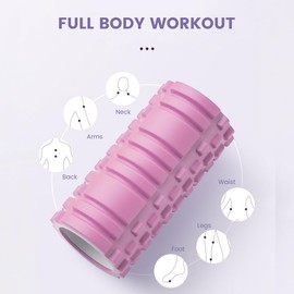 Foam Roller Fascia Roller - Foam Roller - Fitness Massage Roller for Trigger Point Massage in Back, Neck, Legs for Fascia Training with the Gymnastics Roller for Men Women 33 x 14 cm