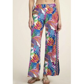 Trina Turk $162 NWT TRINA TURK SzS PARADISE PLUME PULL-ON WIDE-LEG COVER-UP PANTS MULTI