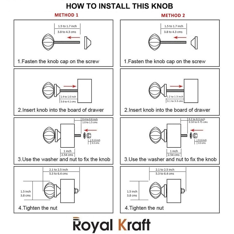 Royal Kraft Vintage Grey Painted Ceramic Pull Knobs for Kitchen