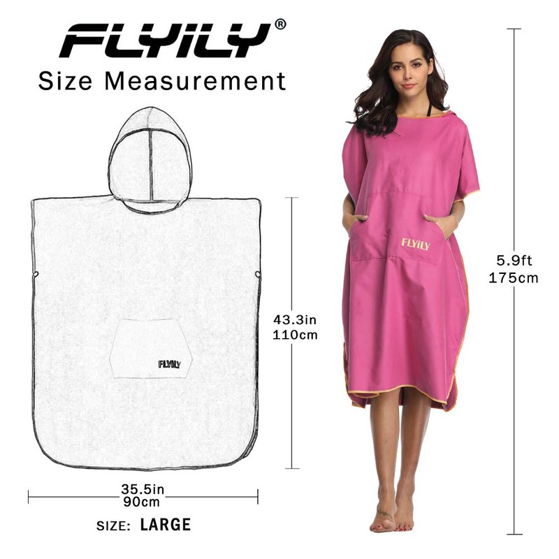 FLYILY Surf Poncho Mobile Changing Aid and Cuddly Bathrobe in