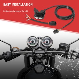 1" Handlebar Air Ride Switch Controller Kit Compatible for 2015-2021 Touring Road Glide FLTRX FLTRU and Sportster with Aero, Aero-A Repace# 0616-0207 with Three Color Wire Connector