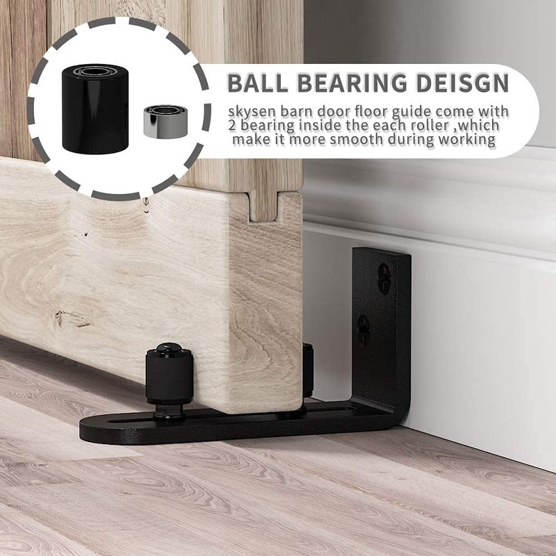 GIFSIN Floor Guide Adjustable Sliding Barn Door Floor Guide Roller